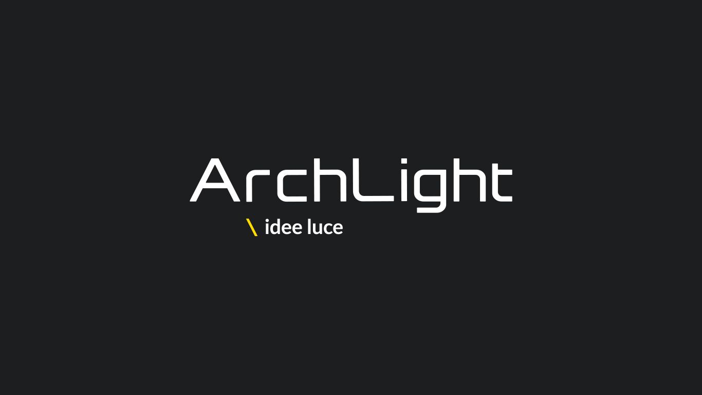 Il logo realizzato per Archlight con payoff